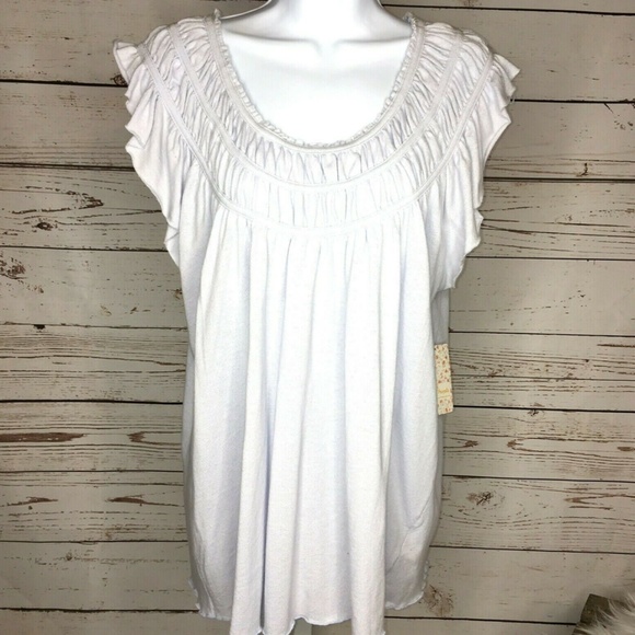 We the Free coconut gathered top size Large New! - Picture 3 of 8